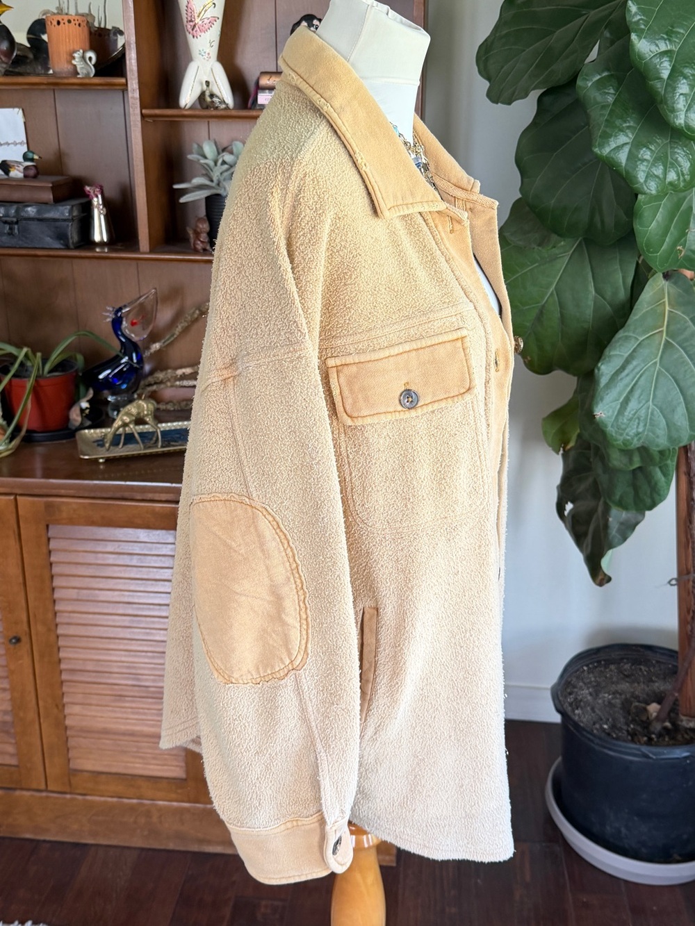 Free People Camel Tan Ruby Shacket Shirt Jacket S - Picture 5 of 16